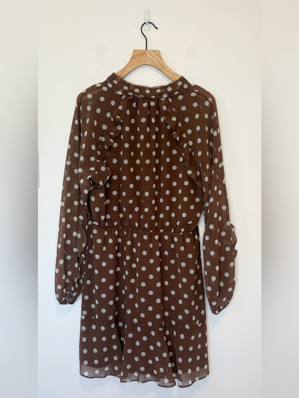 Hutch Chocolate Polka Dot Dress NWT , sz : large - Picture 4 of 11